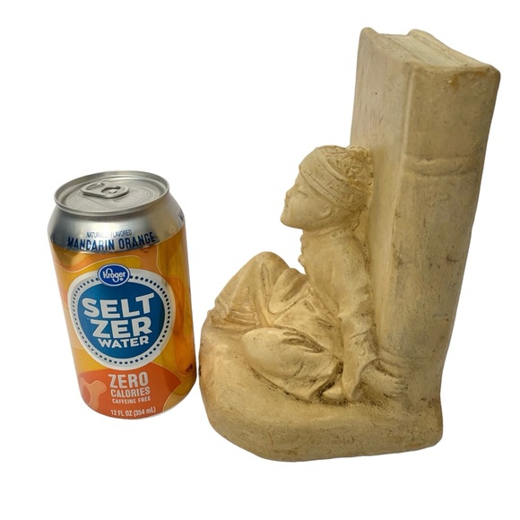 Vintage Asian Child Bookends Book Ends Set Chinese Figurine Chalkware - Picture 2 of 13